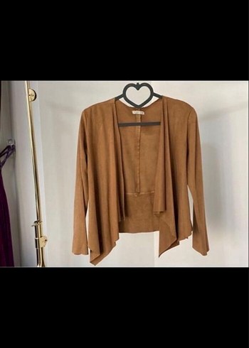 Kemerli Bej Süet Kadın Ceket - Görsel 2