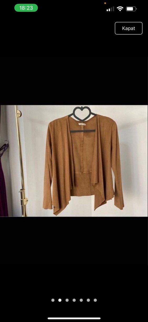 Kemerli Bej Süet Kadın Ceket - Görsel 2
