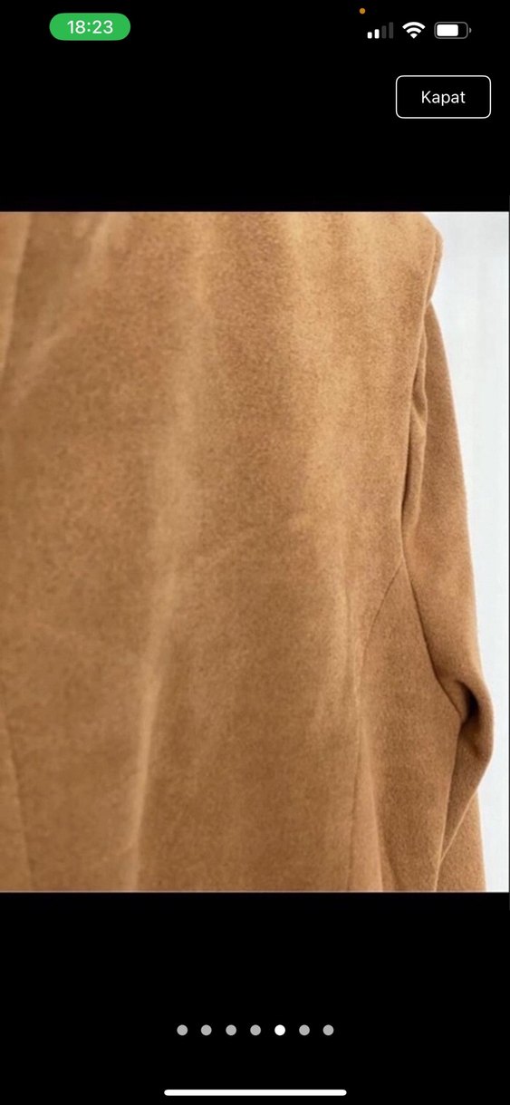 Kemerli Bej Süet Kadın Ceket - Görsel 5