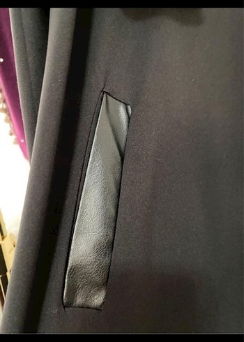 Kemerli Siyah Uzun Kadın trençkot - Görsel 7