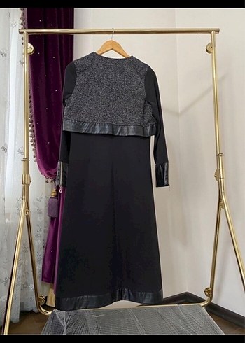 Kemerli Siyah Uzun Kadın trençkot - Görsel 2