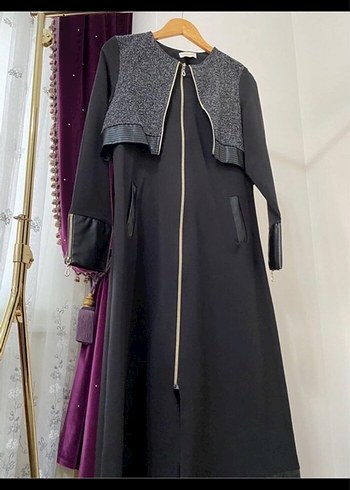 Kemerli Siyah Uzun Kadın trençkot - Görsel 3