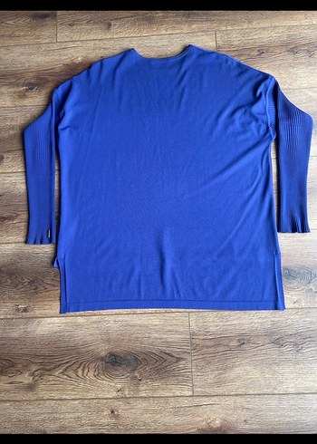 #invee triko Mor Uzun Kollu Salaş Triko Tunik - Görsel 2