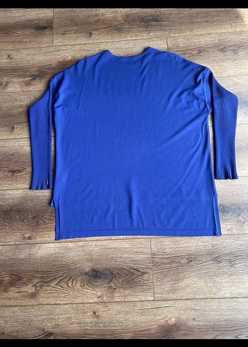 #invee triko Mor Uzun Kollu Salaş Triko Tunik - Görsel 3