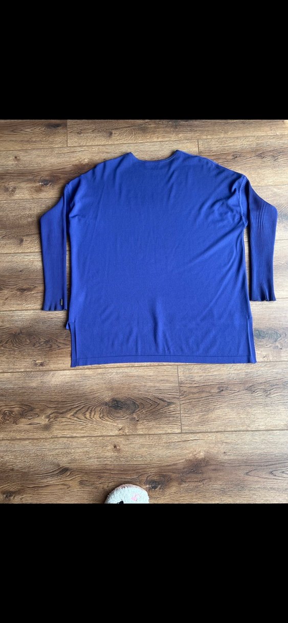 #invee triko Mor Uzun Kollu Salaş Triko Tunik - Görsel 5