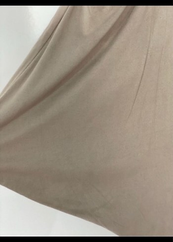 Bej Süet Mini Salaş Etek - Görsel 5