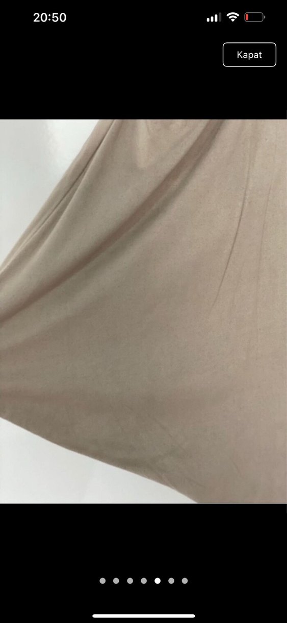 Bej Süet Mini Salaş Etek - Görsel 5