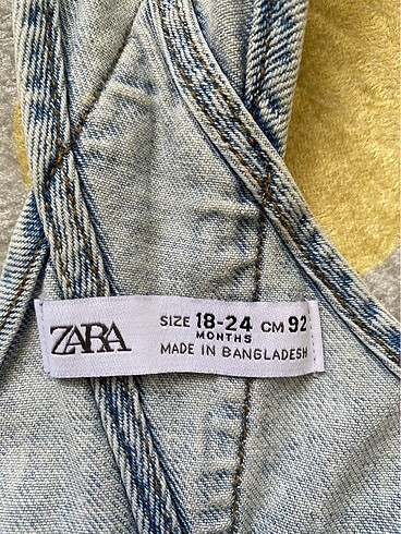 2 Yaş Beden Zara kot tulum