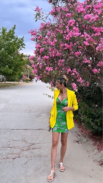 Sarı blazer ceket