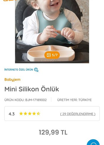 Turkuaz Silikon Bebek Önlüğü - Görsel 2