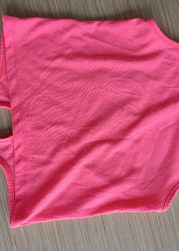 Kız Çocuk Pullu Kelebek Desenli Pembe Atlet - Görsel 3