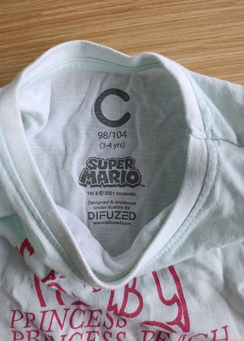 Kolsuz Baskılı Turkuaz Kız Çocuk Tişörtü - Görsel 3