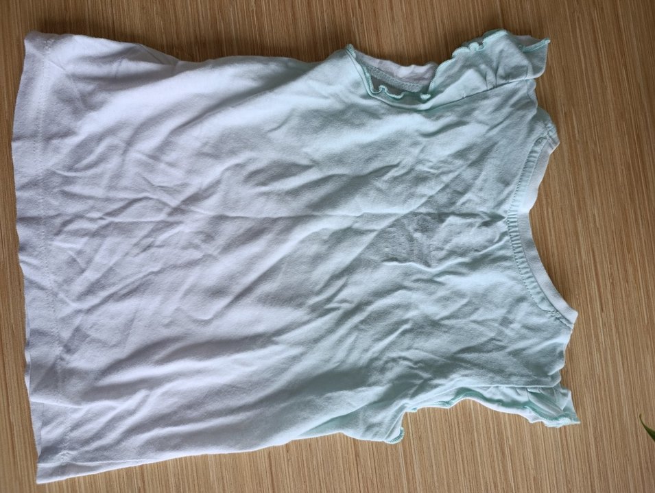 Kolsuz Baskılı Turkuaz Kız Çocuk Tişörtü - Görsel 4