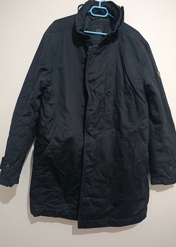 Siyah Düğmeli Erkek Midi Ceket - Görsel 2