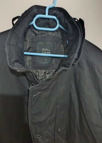 Siyah Düğmeli Erkek Midi Ceket - Görsel 3