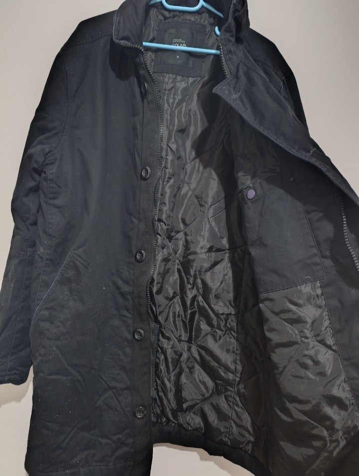 Siyah Düğmeli Erkek Midi Ceket - Görsel 4