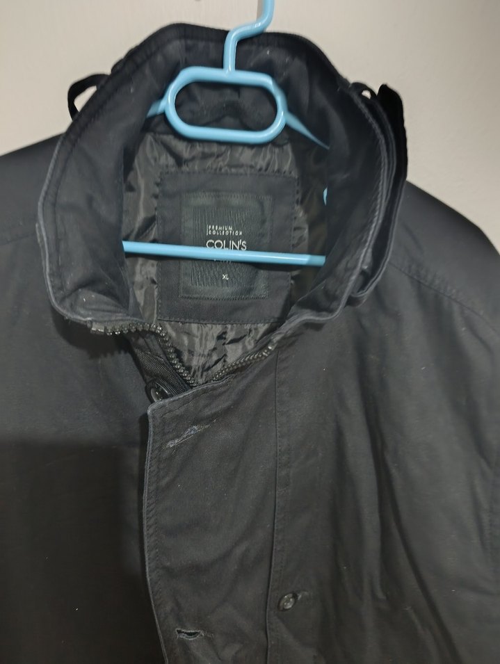 Siyah Düğmeli Erkek Midi Ceket - Görsel 3