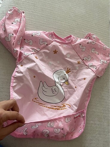 1-2 Yaş, 19 cm Beden pembe Renk Bebek önlük
