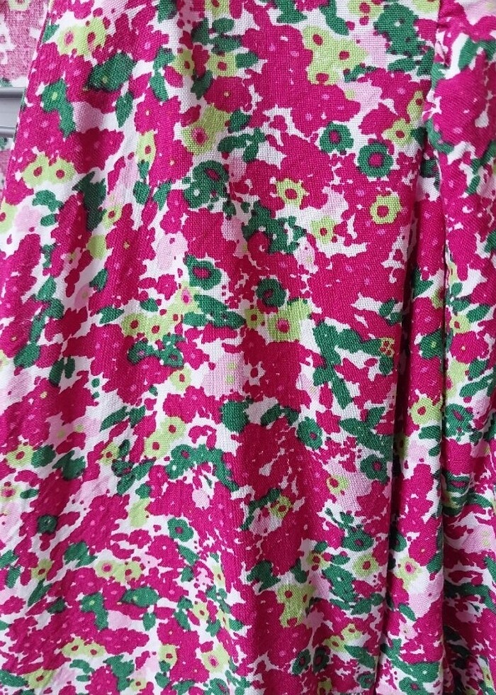 L beden çiçekli elbise - Görsel 2