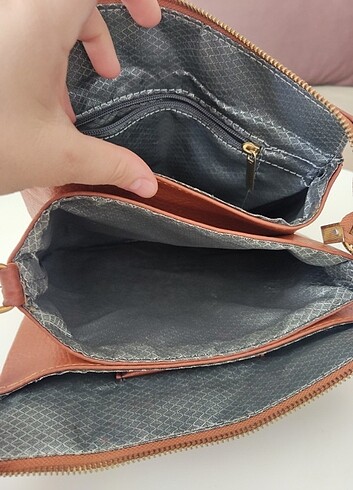 Taba renk Michael Kors kol çantası  - Görsel 5