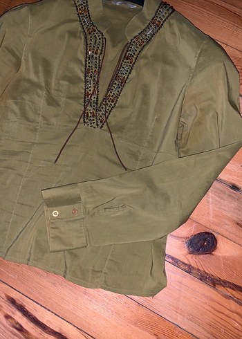 Boncuk Nakışlı Kadın Bluz Adil Işık M - Görsel 3