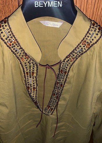 Boncuk Nakışlı Kadın Bluz Adil Işık M - Görsel 6