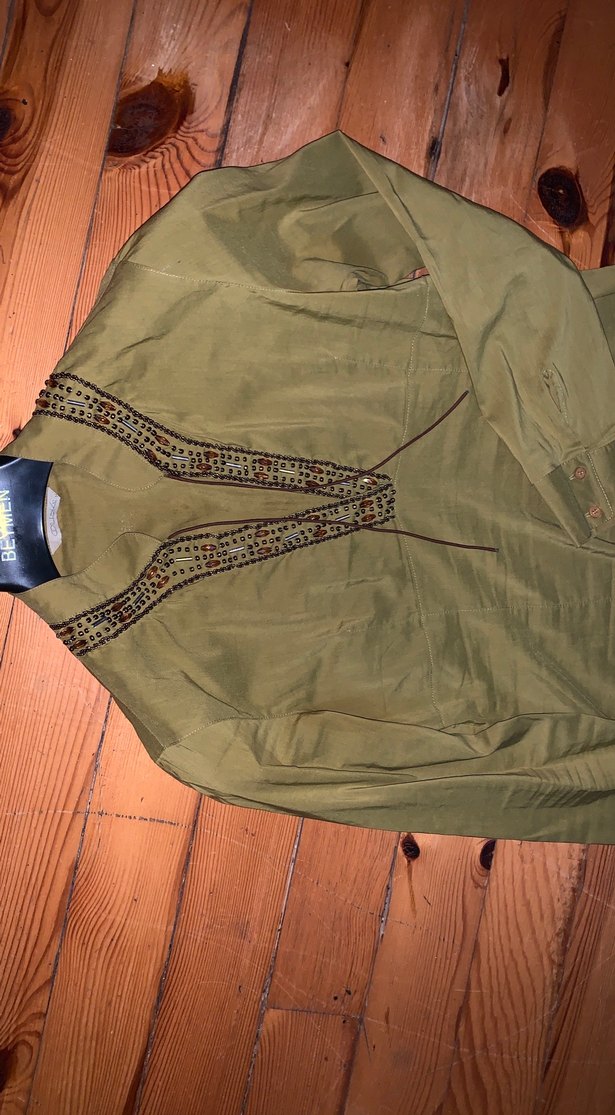 Boncuk Nakışlı Kadın Bluz Adil Işık M - Görsel 4