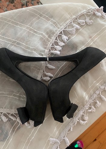 Antrasit Süet Fiyonklu38 no platform Zara Stiletto - Görsel 3