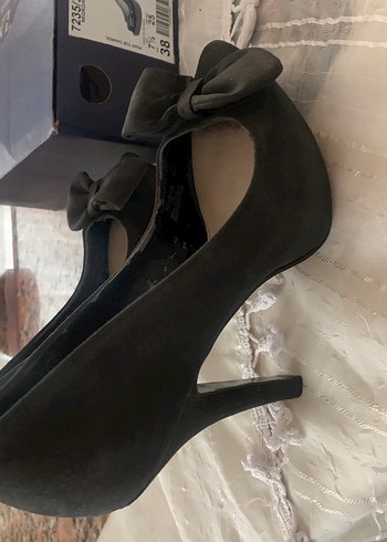 Antrasit Süet Fiyonklu38 no platform Zara Stiletto - Görsel 9