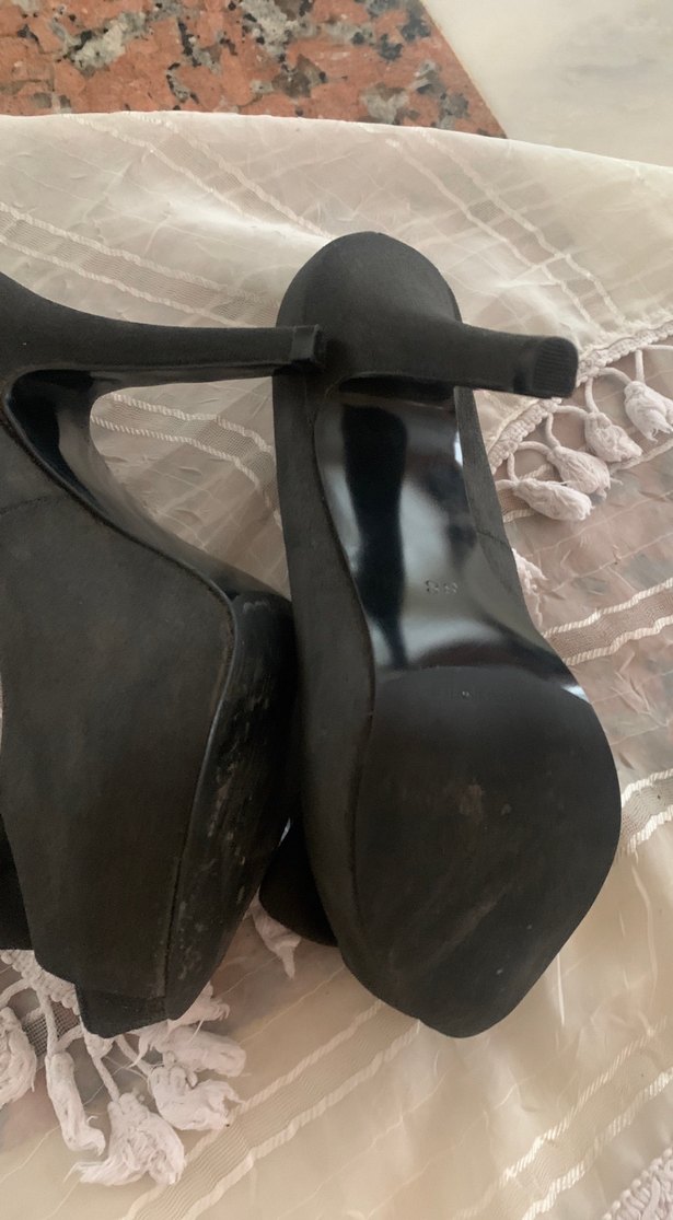 Antrasit Süet Fiyonklu38 no platform Zara Stiletto - Görsel 4