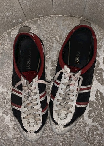 Kırmızı Siyah Erkek deri Spor Ayakkabı 44 - Görsel 3