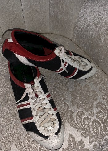 Kırmızı Siyah Erkek deri Spor Ayakkabı 44 - Görsel 5