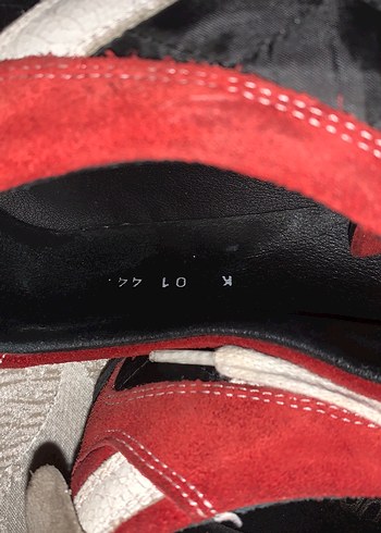 Kırmızı Siyah Erkek deri Spor Ayakkabı 44 - Görsel 14