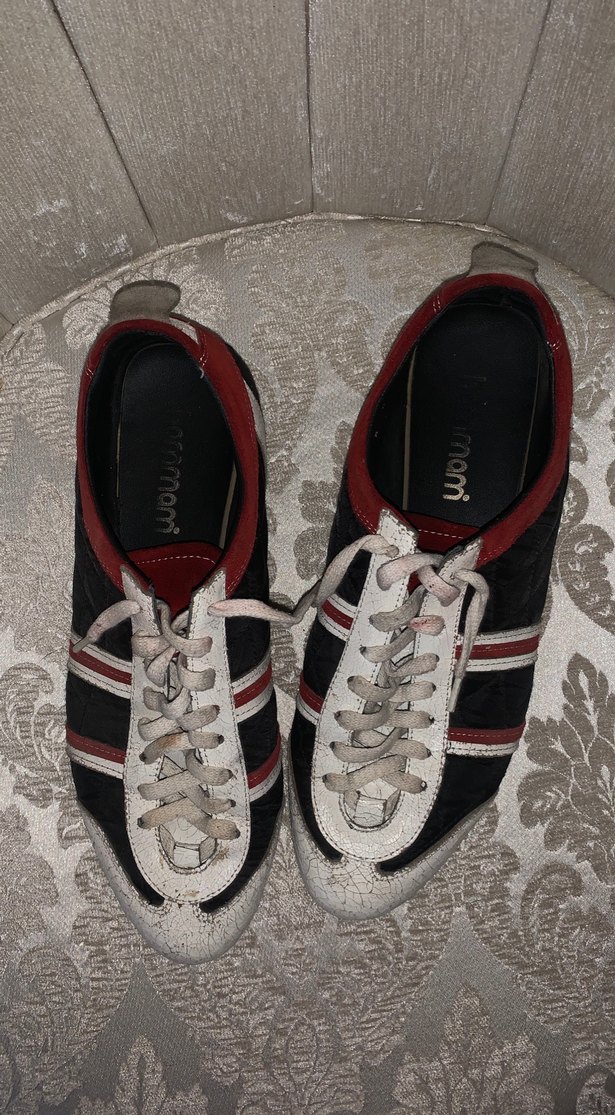 Kırmızı Siyah Erkek deri Spor Ayakkabı 44 - Görsel 3