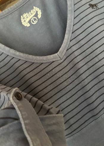 Mavi çizgili Hamile Elbisesi L - Görsel 6