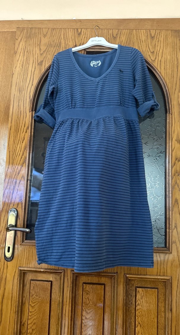 Mavi çizgili Hamile Elbisesi L - Görsel 2