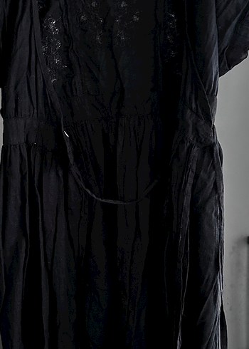 Siyah Nakışlı Gotik Kadın Elbisesi - Görsel 3