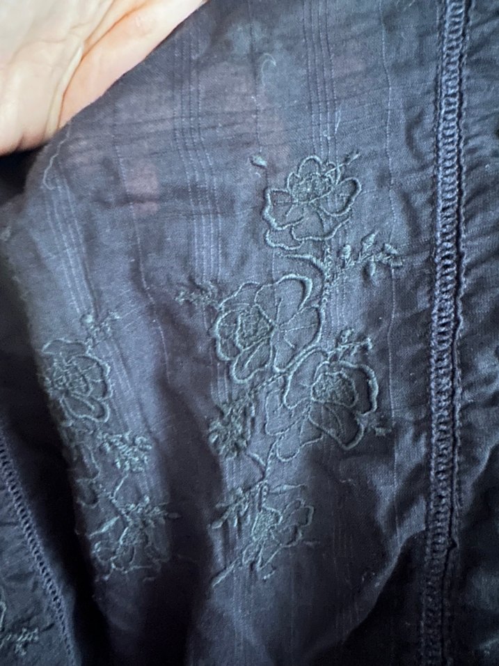 Siyah Nakışlı Gotik Kadın Elbisesi - Görsel 5