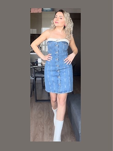 Zara Denim elbise