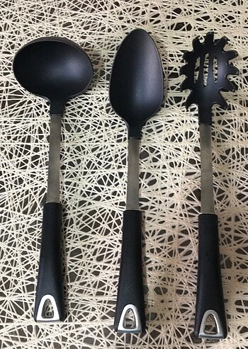 Stainless steel silikon kepçe set