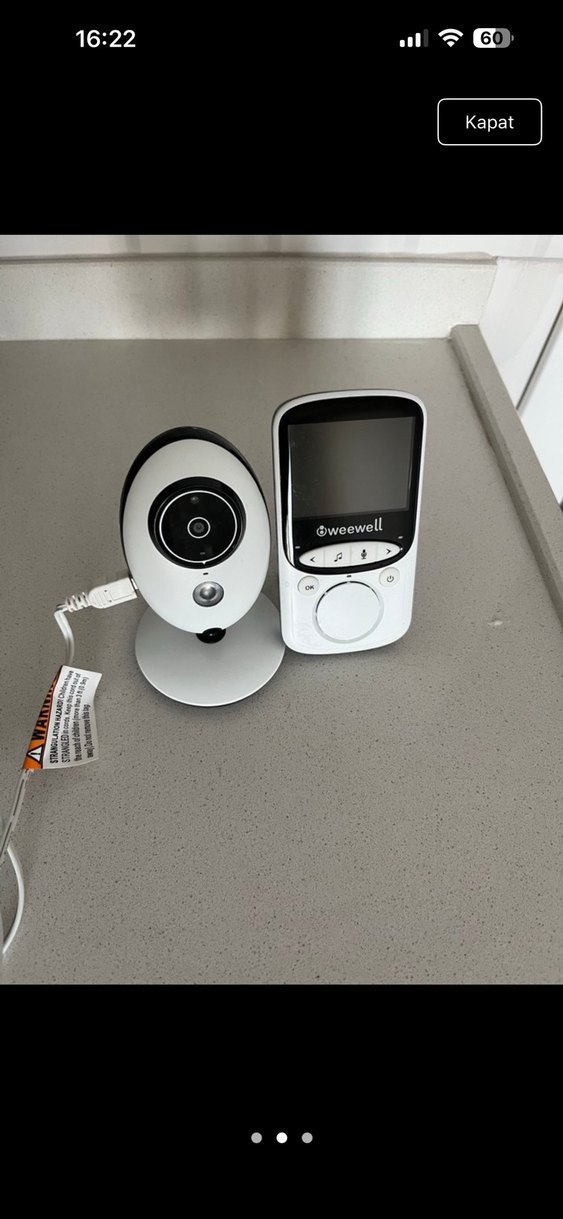 Weewell Beyaz Bebek Kamerası ve Monitörü - Görsel 2