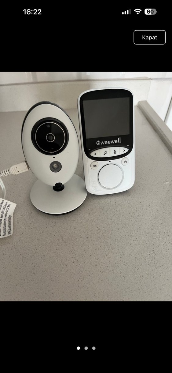 Weewell Beyaz Bebek Kamerası ve Monitörü - Görsel 3