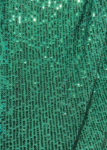 Uzun Yeşil Abiye Elbise - Görsel 3