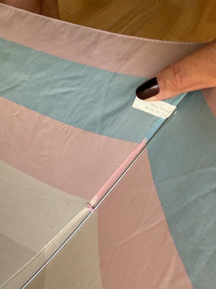 Pastel Renkli Pileli Kadın Şemsiye - Görsel 4