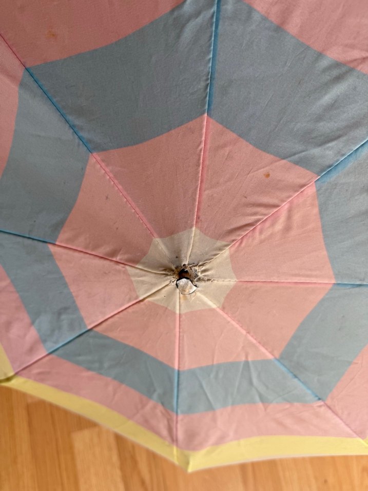 Pastel Renkli Pileli Kadın Şemsiye - Görsel 2