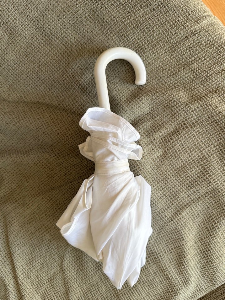 Beyaz Pilili Kadın Şemsiye - Görsel 5