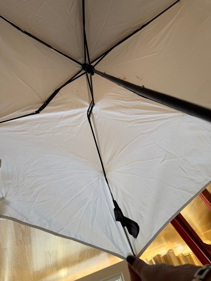 Beyaz Pilili Kadın Şemsiye - Görsel 2