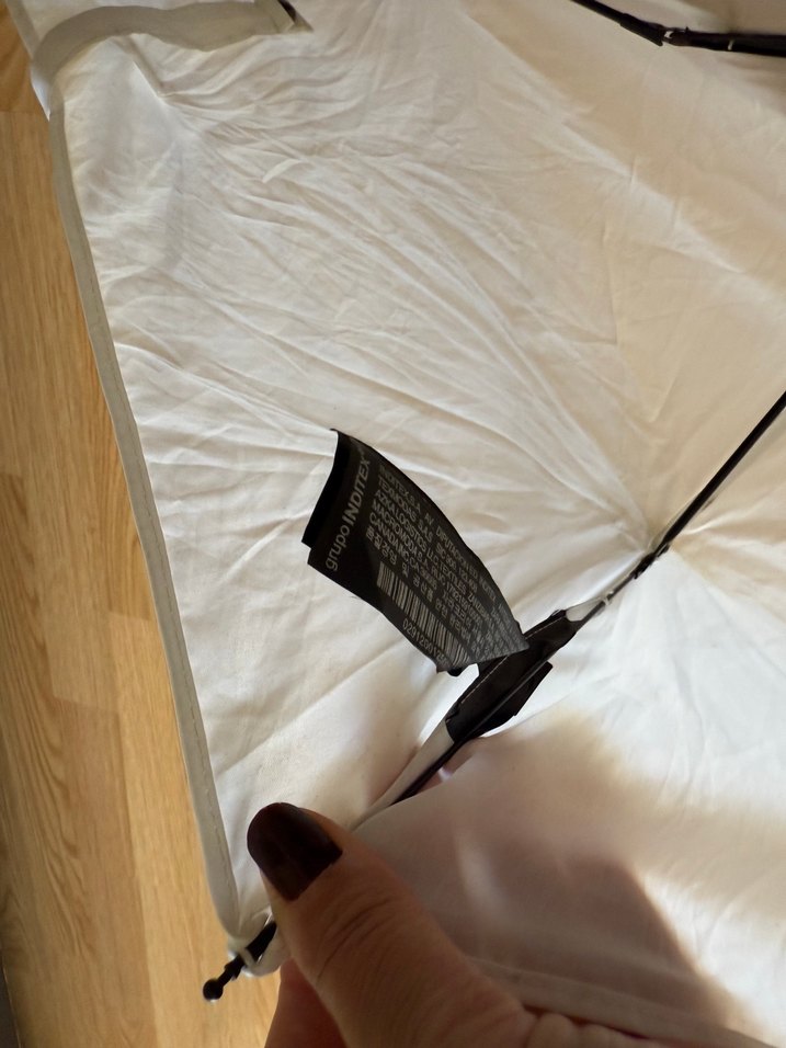 Beyaz Pilili Kadın Şemsiye - Görsel 3