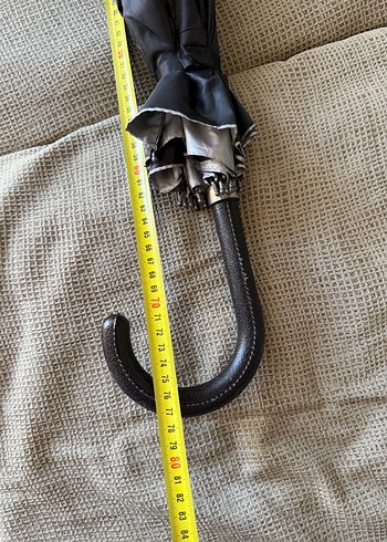 Koyu Mavi Pilili Kadın Şemsiye - Görsel 5