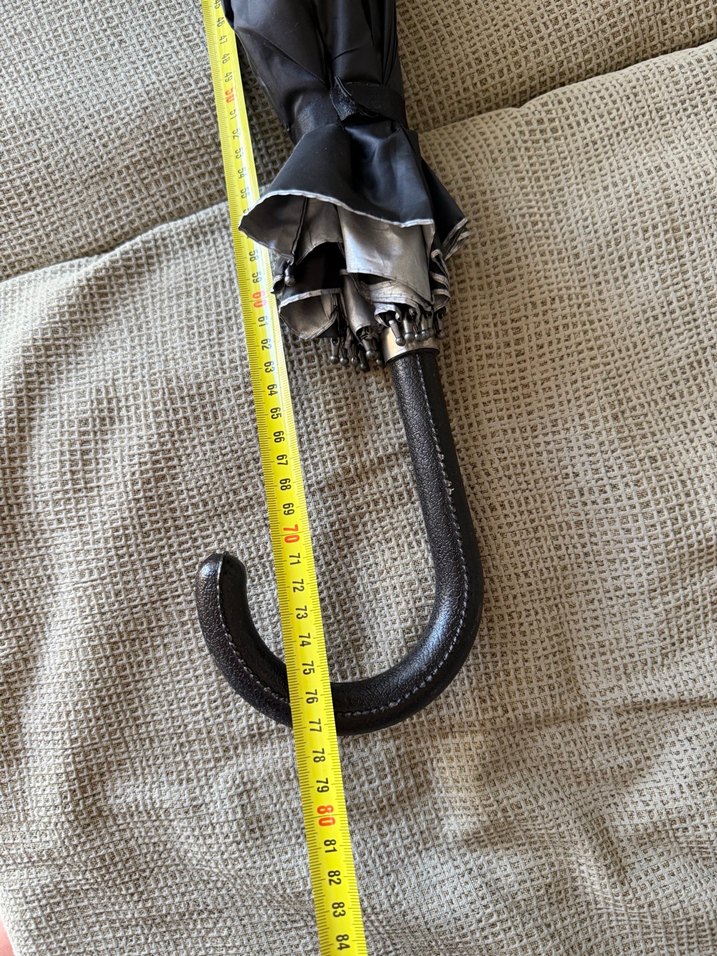 Koyu Mavi Pilili Kadın Şemsiye - Görsel 5